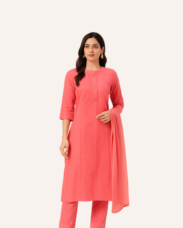 Elegant Cotton 3-Piece Suit Set