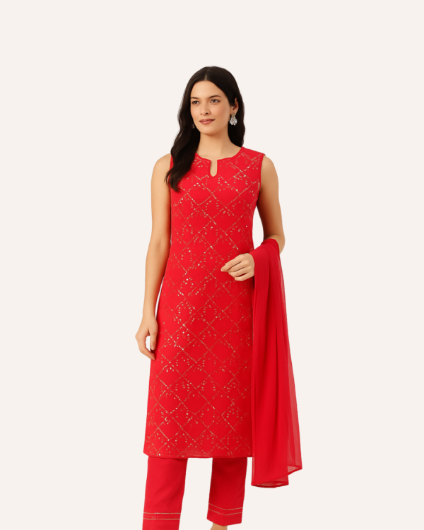 Elegant Sequence Work 3-Piece Suit Set