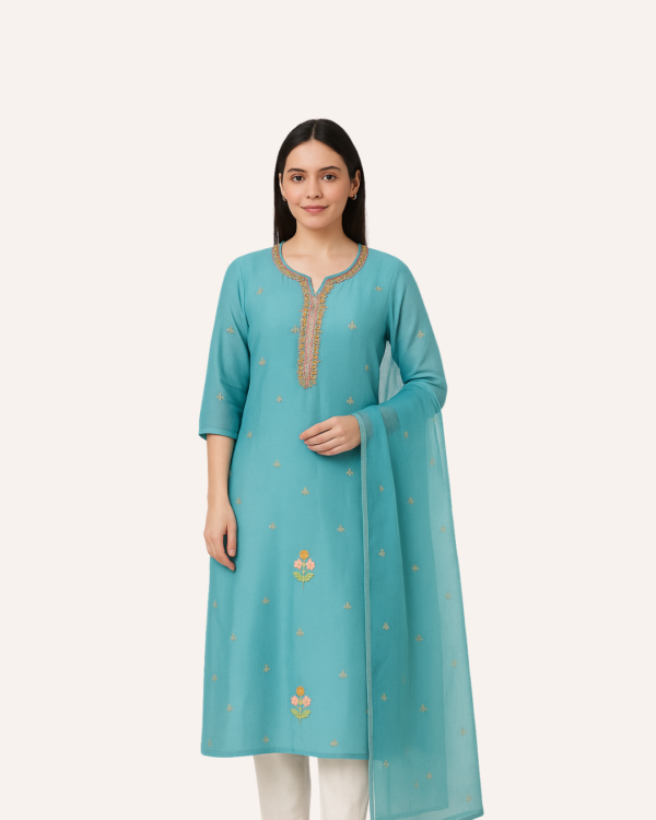 Premium Muslin 3-Piece Suit Set