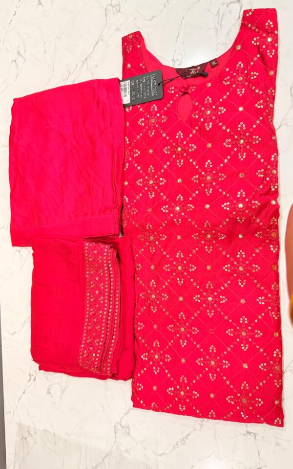 Elegant Sequence Work 3-Piece Suit Set - Image 2